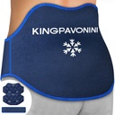 KingPavonini Extra suur jääpakend seljavalu leevendamiseks pikendatud rihmaga, 2 pakendiga korduvkasutatav alaselja geel Jääpakend lülisamba kirurgiaks, Sciatica, Herniated Disc, Coccyx Pain, külm / kuum teraapia