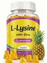 Lüsiinkummid 1000mg koos tsingiga - toetab nahka, huulte, veganit, gluteenivaba, 60 närimiskõlblikku L-lüsiini täiskasvanutele, vitamiine Kudede tervis ja immuunsüsteem, aminohape ja komplekslisandid, mitte-GMO
