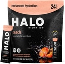 Halohüdraat elektrolüütide pulbripaketid - virsik - 24 serveerimist (5 g iga) - orgaaniline hüdraatjook madala suhkruga + olulised vitamiinid + mineraalid - vegan