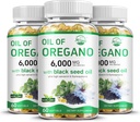 Looduse elus Oregano õli musta seemne õliga, 2 in 1 Oregano toidulisand immuunsüsteemi tervise jaoks, säilitab kõrge kontsentratsiooniga karvakrooli ja tümokinooni, mitte-GMO, 3 pakendit