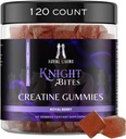 Suhkruvaba kreatiini monohüdraat Kummid 5 g meestele ja naistele, närimistabletid Kreatiinmonohüdraat lihaste kasvuks ja taastumiseks, Vegan, Mixberry Maitse, 120 Count