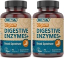 Deva Vegan Vitamiinid Seedeensüümid Plus täiendus - unikaalne segu ensüümid ja maitsetaimed - 90 kapslit (pakk 2) Pakett võib erineda