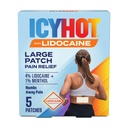 Icy Hot Max Tugevus Lidokaiini Valu leevendamise plaaster (5 krahv) tungib kiireks, sihipäraseks leevendamiseks