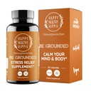 Happy Healthy Hippie Be Grounded Stress Relief Supplement – Lavendel Pills | Promotes Calmness & Lõõgastav | Kiire tegutsemine | Magneesium Glycinate 100mg, L Theanine, Lemon Balm Leaf, | Herbal, 60 Ct