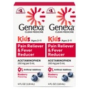 Genexa Laste puhas atsetaminofeen | Pediaatria Eelistatud koostisosad | Valu ja palaviku vähendaja lastele | Värvivaba, 0% kunstlikud lisandid | vanuses 2-11, maitsev orgaaniline mustika vedelik, 4 fl oz