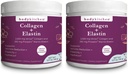 Kehaköögi kollageen ja 250 mg Elastiini lisandit vananemismärkide abistamiseks, naha tervise ja elastsuse toetamiseks, vähem kortse, maitsestamata pulber, maitsetu, lõhnatu, värvitu, 30 serveerimist (2 pakendit)